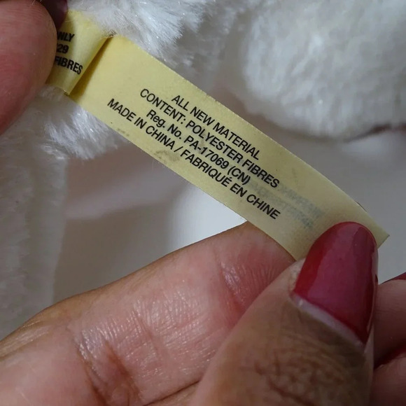 2022 American Greetings Plush White Teddy Bear With Red Bow Valentines Day - Picture 6 of 6